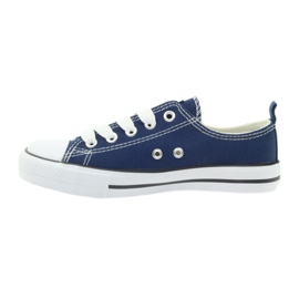 Marineblaue, gebundene Turnschuhe von American Club 2