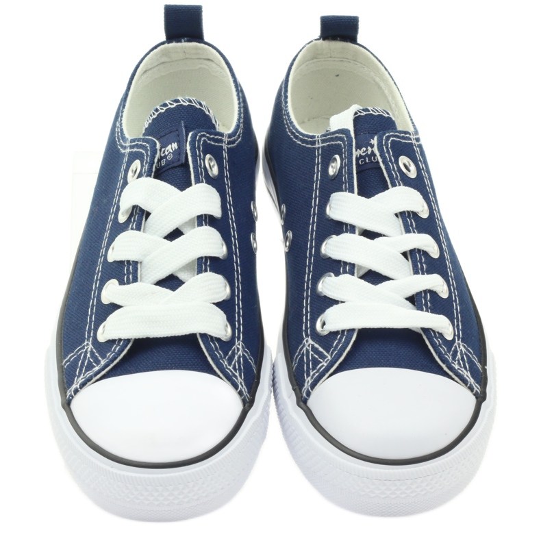 Marineblaue, gebundene Turnschuhe von American Club 3