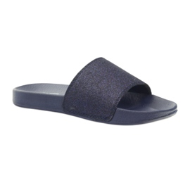 Profilierte Hausschuhe Big Star Glitzer marineblau 1