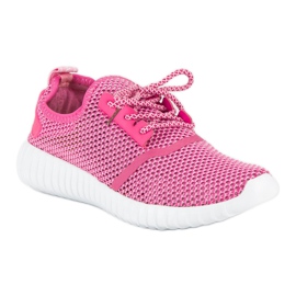Durchbrochene rosa Turnschuhe 1