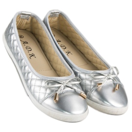 Gesteppte Ballerinas grau 2