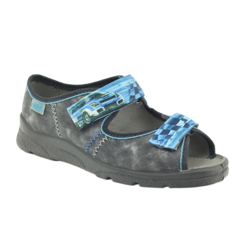 Befado 969y117 graue Sandalen blau 1