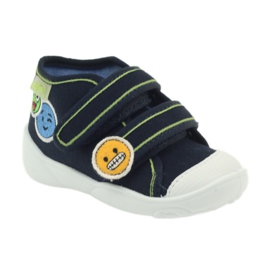 Befado 212p054 marineblaue Turnschuhe Hausschuhe grün navy blau 1