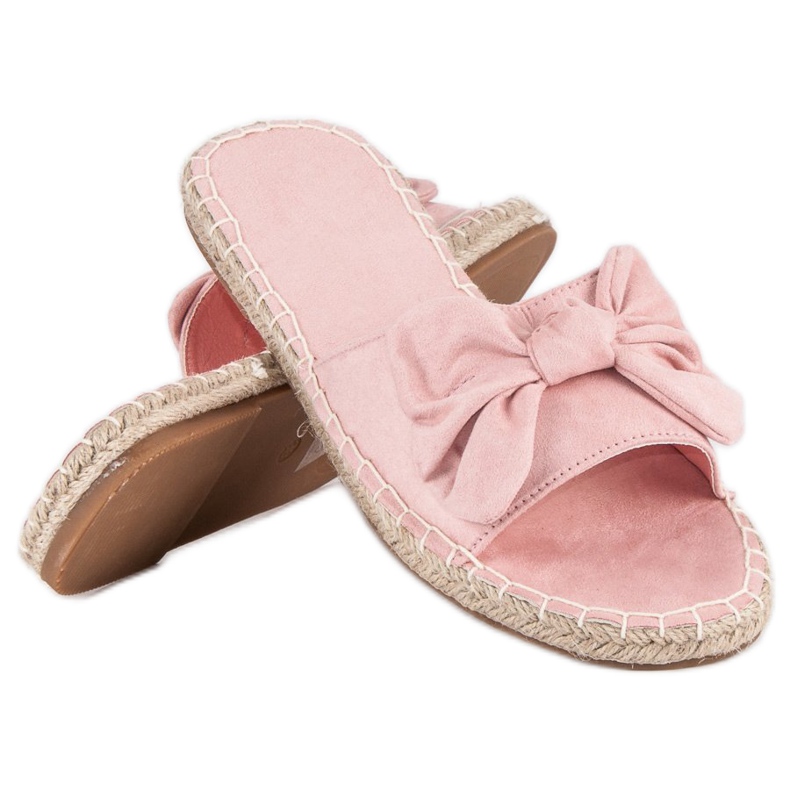 Espadrilles-Flip-Flops aus Wildleder rosa 1