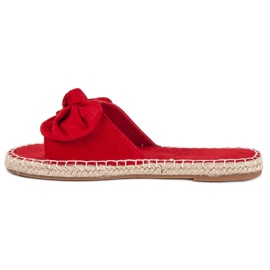 Espadrilles-Flip-Flops aus Wildleder rot 1