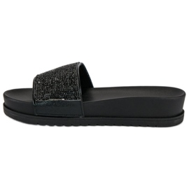 Stilvolle schwarze Hausschuhe 1