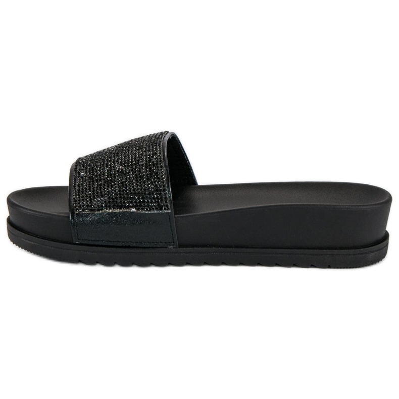 Stilvolle schwarze Hausschuhe 1