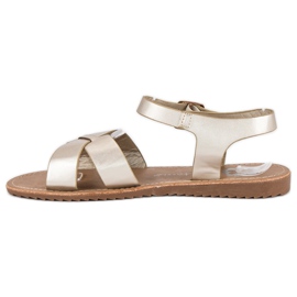 Anesia Paris Goldene Sandalen für Damen 1