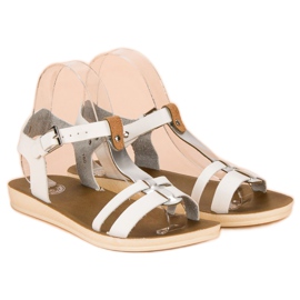 Sandalen mit Schnallenverschluss weiß 1