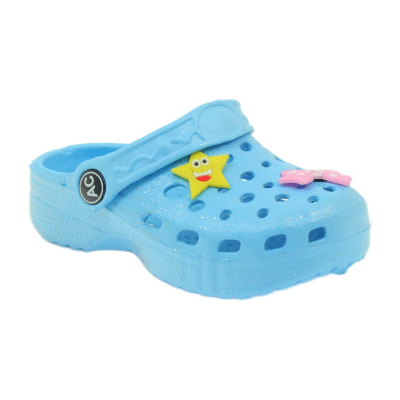 American Club Amerikanische blaue gehäkelte Hausschuhe 1