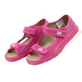 Sandalen Befado 113y009 rosa Hausschuhe 4