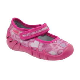 Befado Kinderschuhe 109p154 Hausschuhe rosa 1