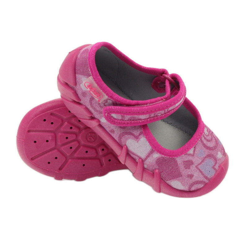 Befado Kinderschuhe 109p154 Hausschuhe rosa 3