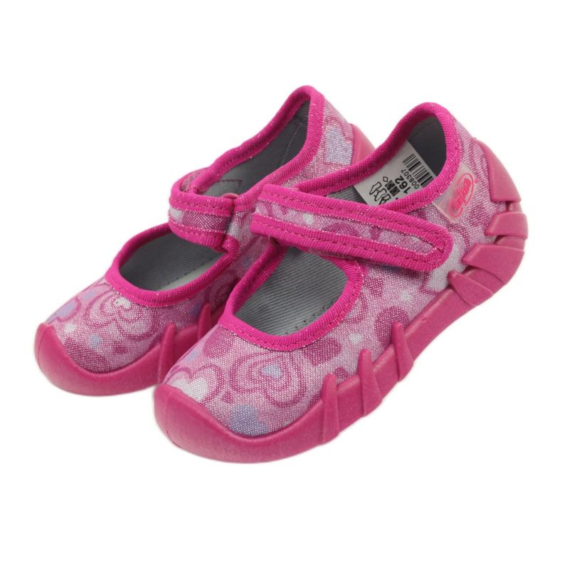Befado Kinderschuhe 109p154 Hausschuhe rosa 4