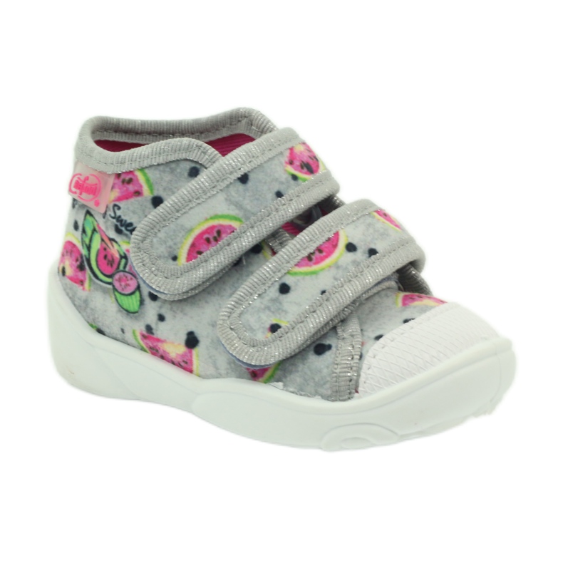 Sneakers Hausschuhe in Befado grauen Wassermelonen grün rosa 1