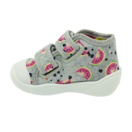 Sneakers Hausschuhe in Befado grauen Wassermelonen grün rosa 2