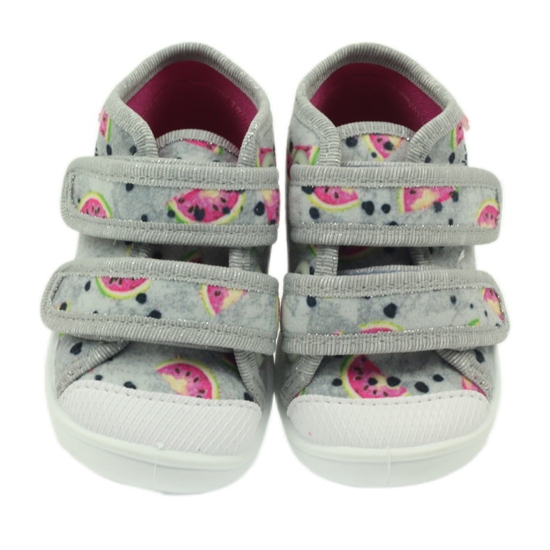 Sneakers Hausschuhe in Befado grauen Wassermelonen grün rosa 3