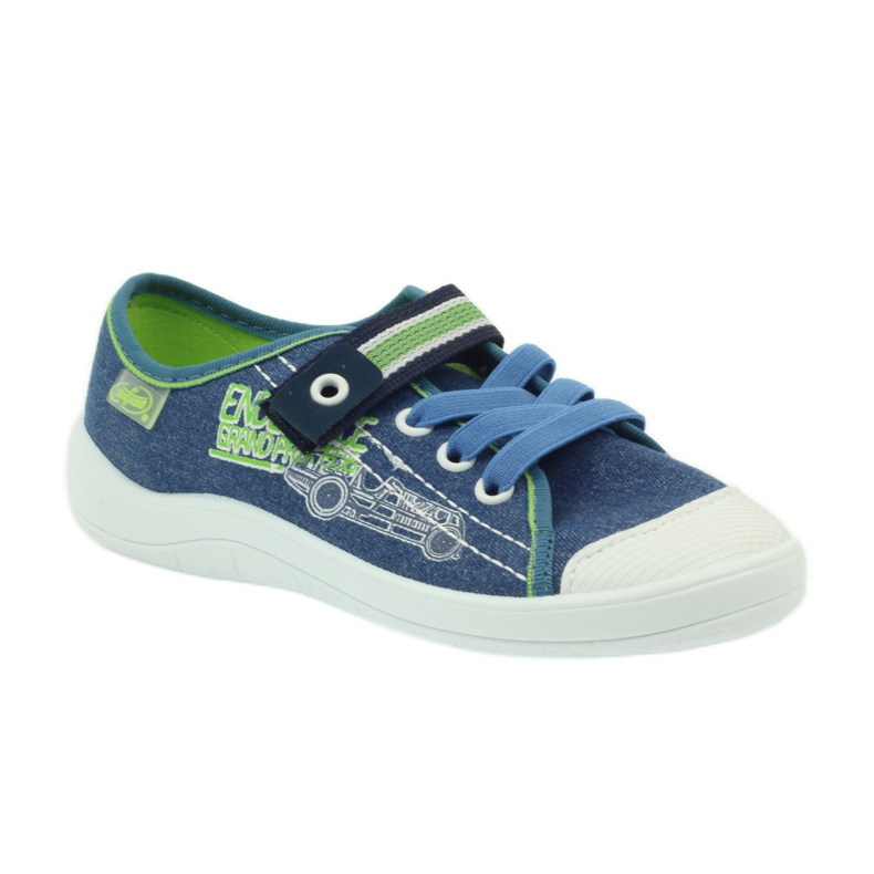 Hausschuhe von Jungen Turnschuhe Befado 251x093 blau grün navy blau 1