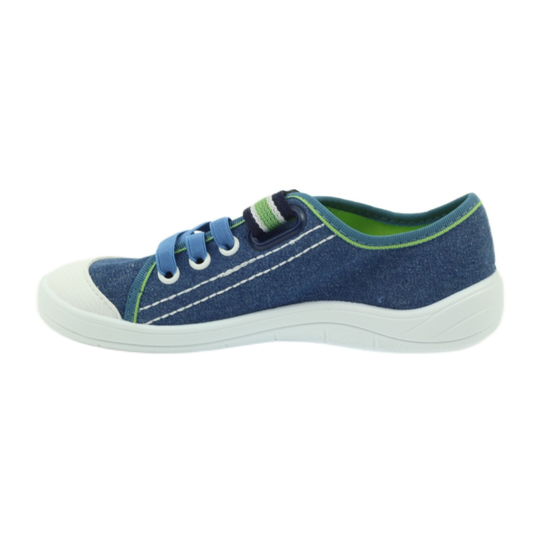 Hausschuhe von Jungen Turnschuhe Befado 251x093 blau grün navy blau 2