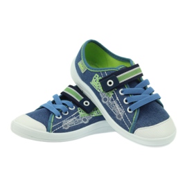 Hausschuhe von Jungen Turnschuhe Befado 251x093 blau grün navy blau 3