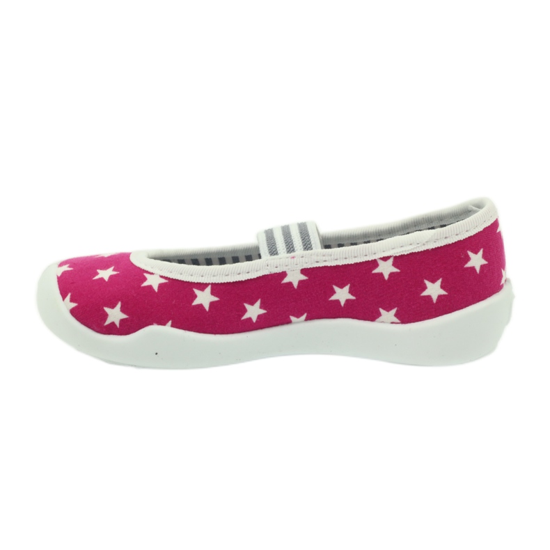 Befado Kinderschuhe Ballerinas Hausschuhe 193x063 weiß rosa 2