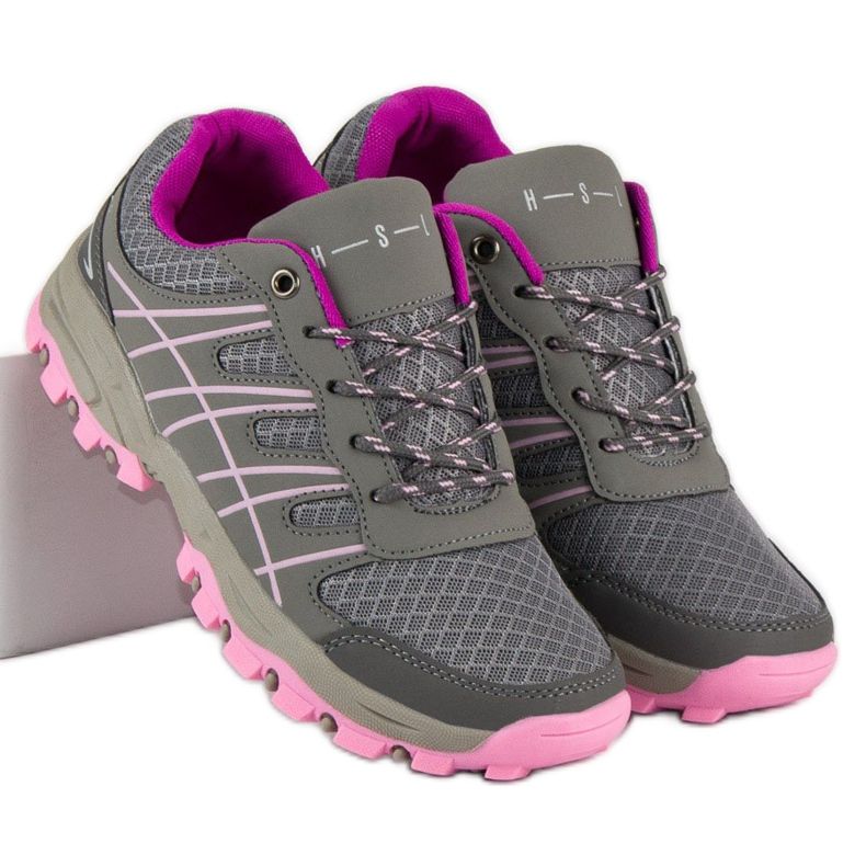 Sportschuhe für Damen grau rosa 1