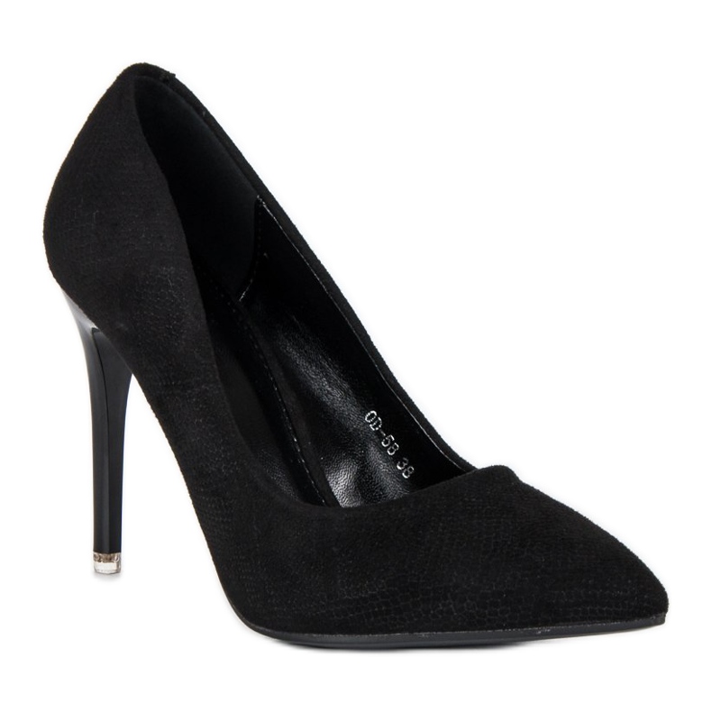 Wildleder Schwarz Heels 1