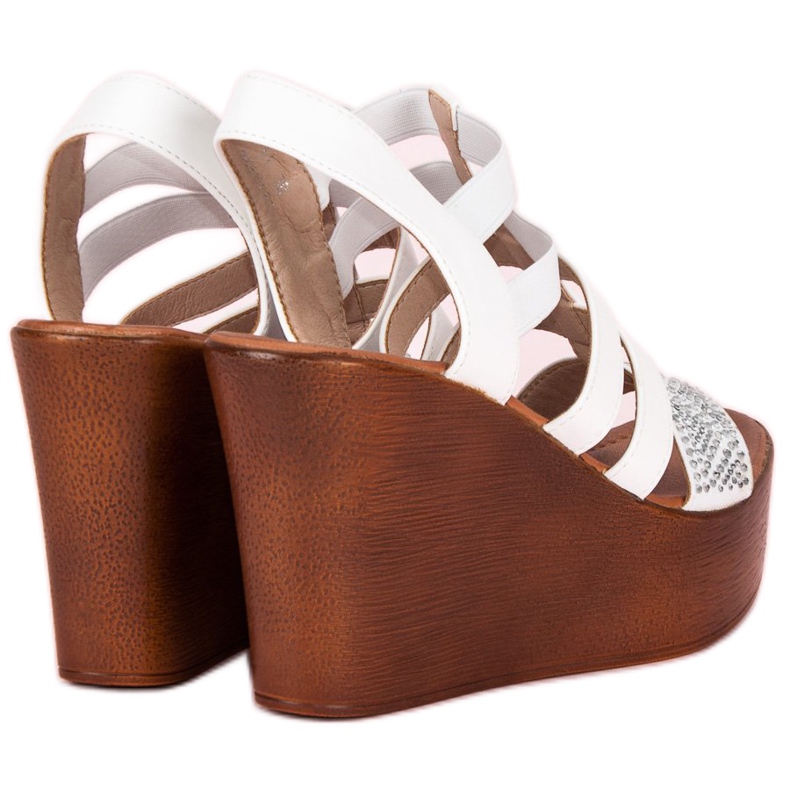 Renda Leichte Keilsandalen weiß 1