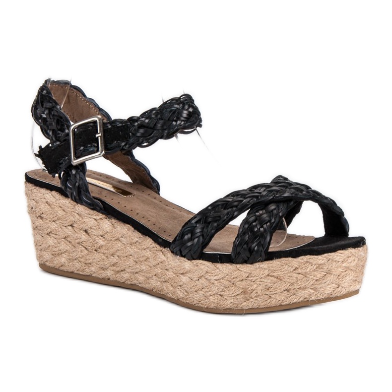 Corina Schwarze Espadrilles-Sandalen 1