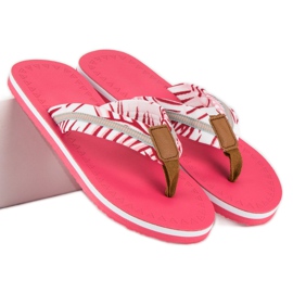 Ax Boxing Flip-Flops aus Textil rosa 1