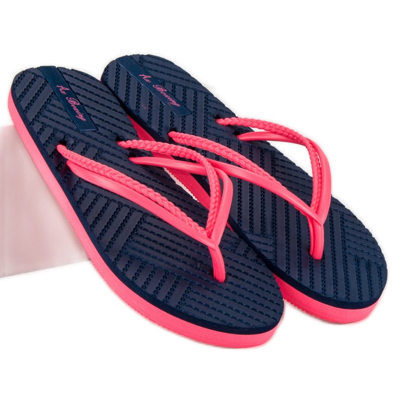 Ax Boxing Gummi-Flip-Flops blau rosa 1