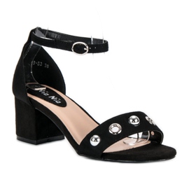 Nio Nio Schwarze Sandalen am Pfosten 1