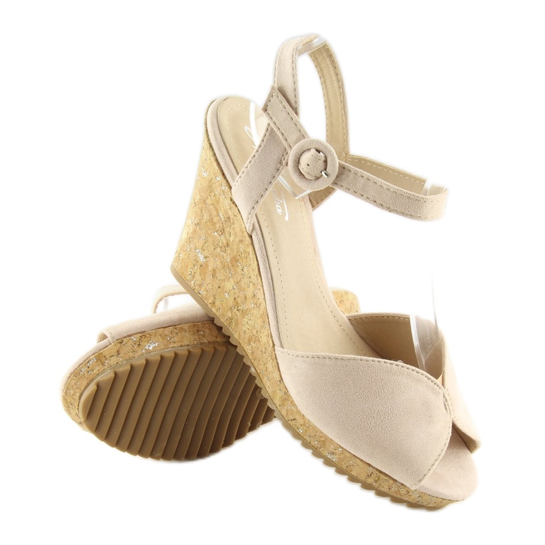 Beige Keilsandalen 3811-13 beige 2