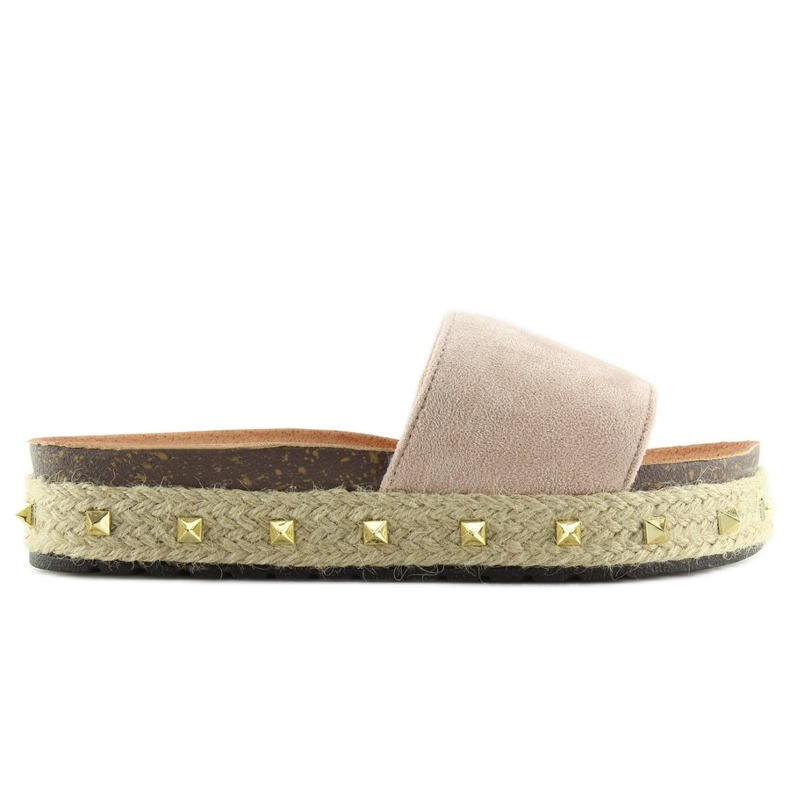 LS51 Nelkenbeige Espadrilles Hausschuhe 1