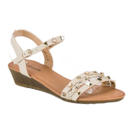 Renda Modische Keilsandalen braun 1