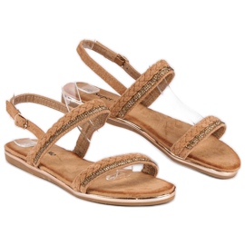 Super Me Bequeme Wildledersandalen braun 2