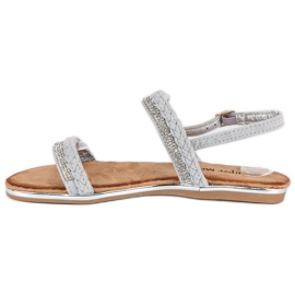 Super Me Bequeme Wildledersandalen grau 1