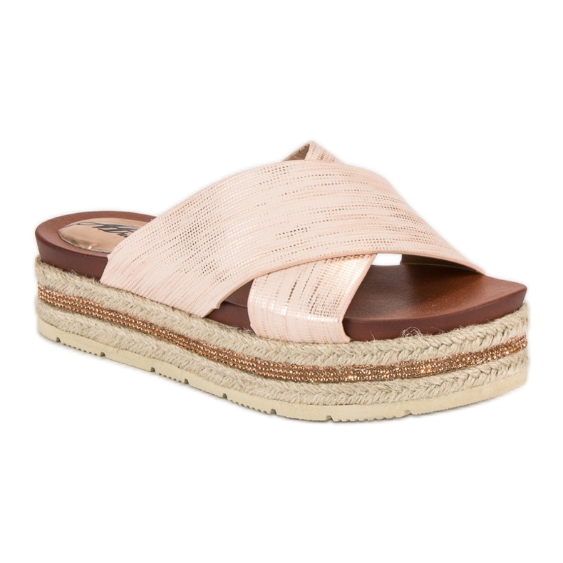Espadrilles Puderpantoffeln rosa 1