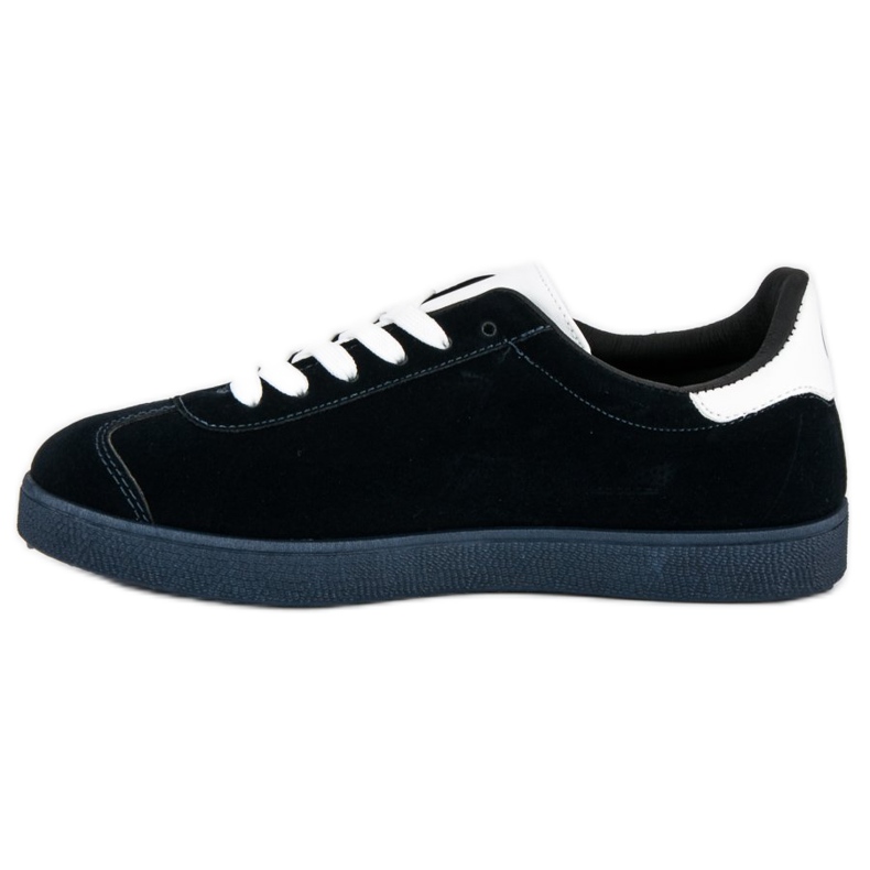 MCKEYLOR Wildleder-Turnschuhe weiß marineblau 1