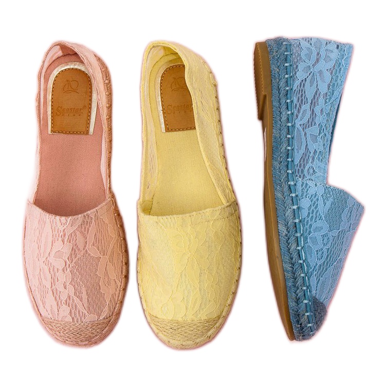Seastar Espadrilles aus gelber Spitze 1