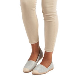 Glitzer-Espadrilles grau 1