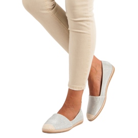 Glitzer-Espadrilles grau 2