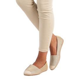 Glitzer-Espadrilles gelb 2