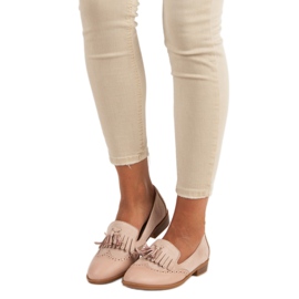 SDS Beige Mokassins mit Fransen 1