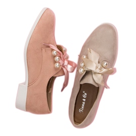 Tina&Co Gebundene Brogues mit Perlen braun 1