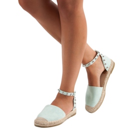 Bestelle Mintfarbene Espadrilles grün mehrfarbig 2