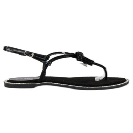 Via Giulia  Elegante japanische Sandalen schwarz 2