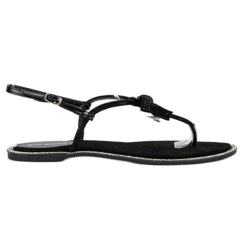 Via Giulia  Elegante japanische Sandalen schwarz 2