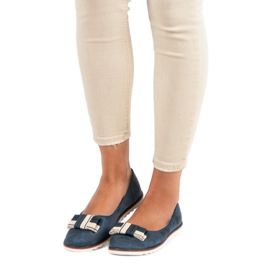 Ballerinas aus Wildleder braun navy blau 1