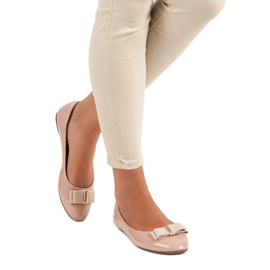 Lackierte Ballerinas mit Schleife rosa 1